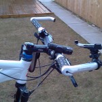 1. My unsafely bodged phone mount.